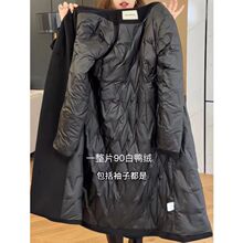 羊绒毛呢大衣女羽绒服内胆加厚感冬季新款韩版中长款外套