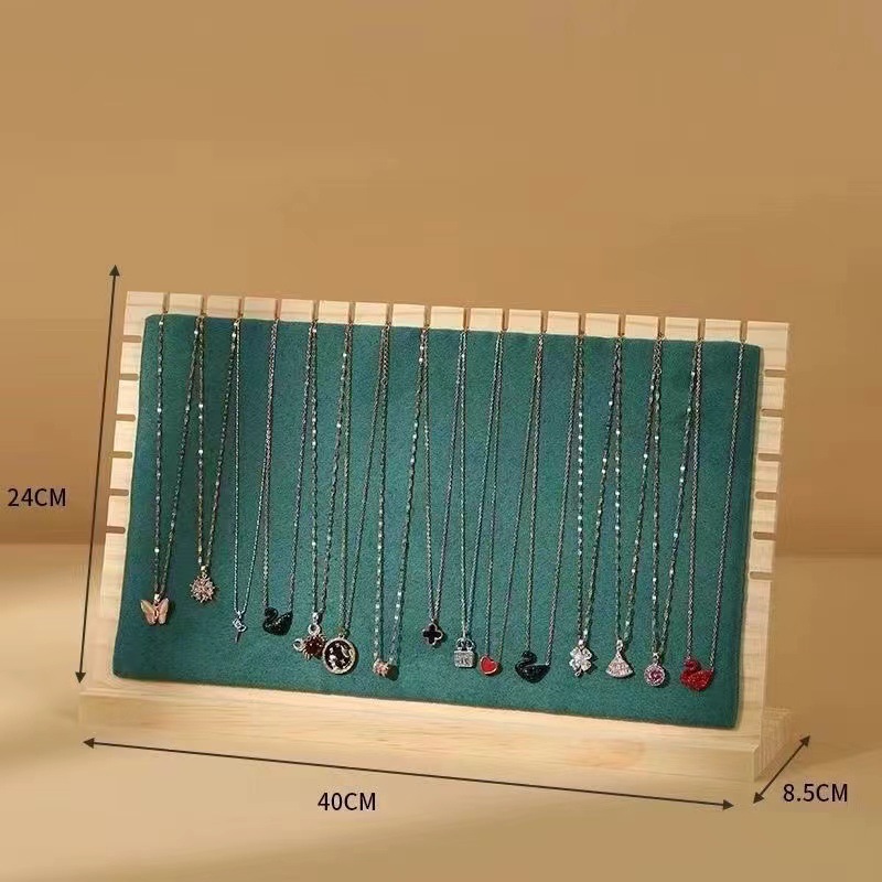 Modern Style Geometric Solid Wood Patchwork Jewelry Display Jewelry Rack display picture 1