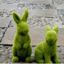 欧式树脂植绒中号兔子家居花园庭院草地户外橱窗拍摄Easter摆件