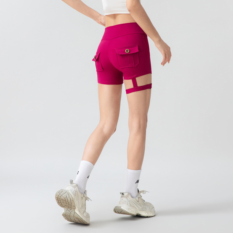 European and American Workwear Yoga Shorts Skinny with Legs Ring Peach Hip Sports Hot Pants 2024 New Marathon European and American Workwear Yoga Shorts Skinny with Legs Ring Peach Hip Sports Hot Pants 2024 New Marathon