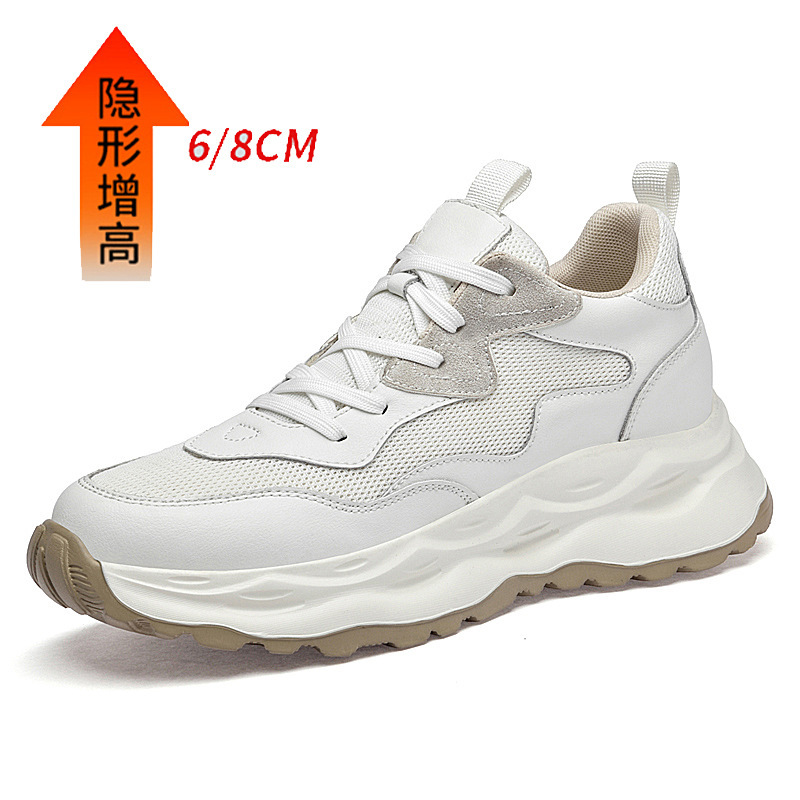 Thick-Soled Men's Shoes with 8cm Invisible Height Increase, Breathable Mesh Sneakers, Trendy Dad Shoes, Casual Shoes for Summer Thick-Soled Men's Shoes with 8cm Invisible Height Increase, Breathable Mesh Sneakers, Trendy Dad Shoes, Casual Shoes for Summer