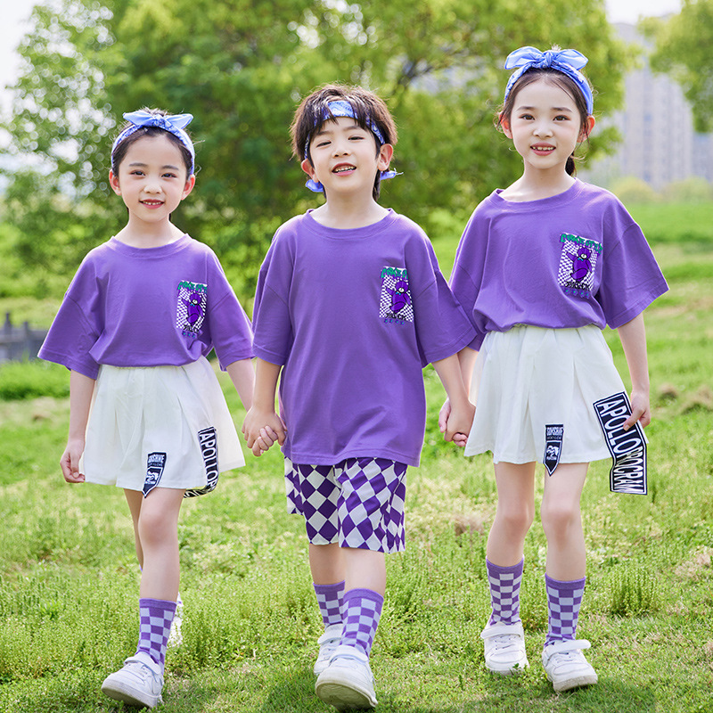 六一兒童啦啦隊演出服多巴胺幼兒園表演服裝畢業小學生運動會班服