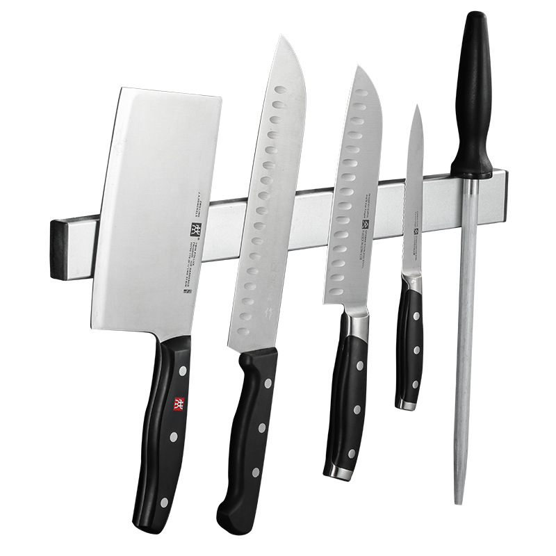 304 steel hole-free magnetic strong magnetic magnet magnetizing magnet suction knife holder kitchen knife kitchen knife storage rack magnet suction pole KAI