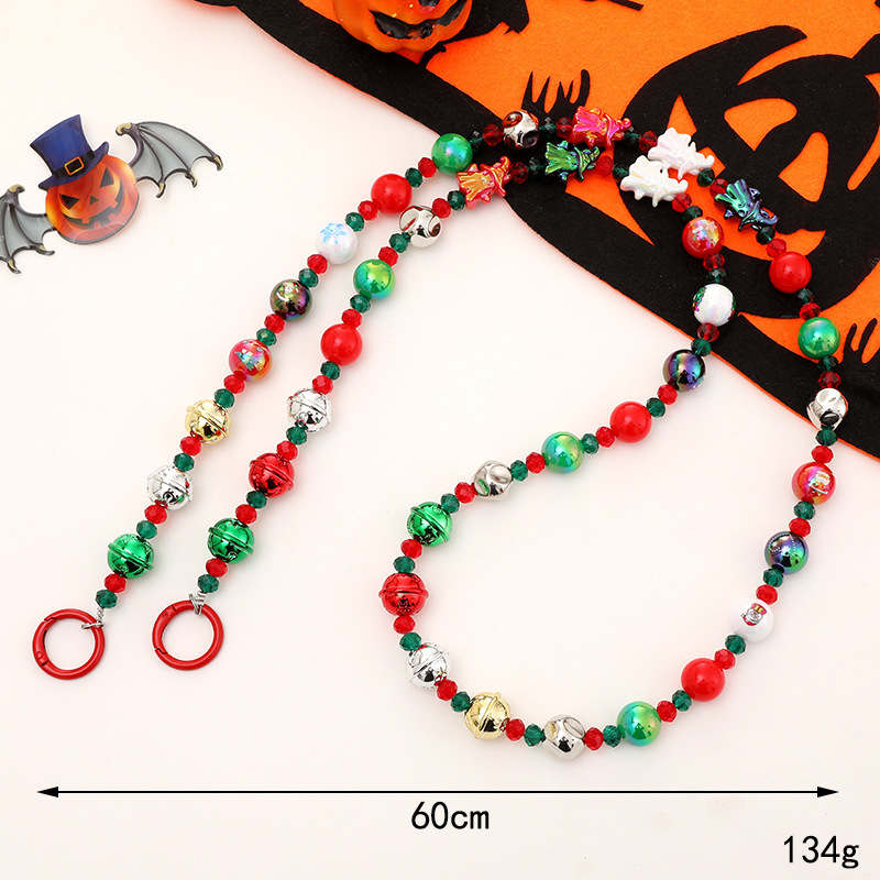 Nuevo acrílico cuentas teléfono móvil cadena perla crossbody Correa cadena teléfono móvil caso colgante regalo para las mujeres