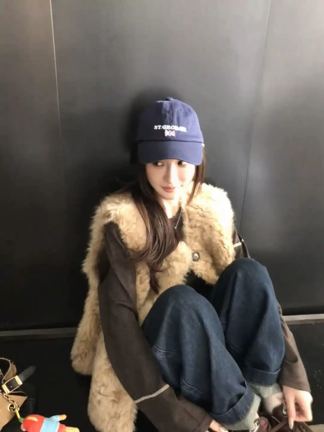 欧尼马甲皮草皮毛一体百搭仿羊羔毛马夹秋冬女保暖厚毛毛外套