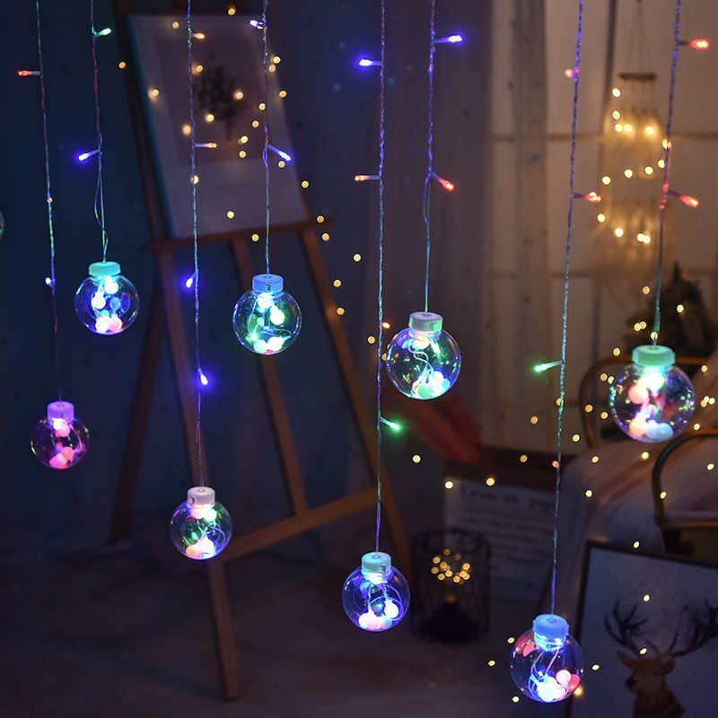 LEDソーラーストリングライトカーテンライトスターライトクリスマス屋外お祭り雰囲気装飾ライトランタンスターハグムーンライト|undefined
