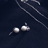 Zirconium, fashionable brand earrings from pearl, 10mm, simple and elegant design, bright catchy style