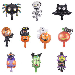 Halloween Mini size aluminum film balloon party decoration children's toy aluminum film balloon pumpkin bat