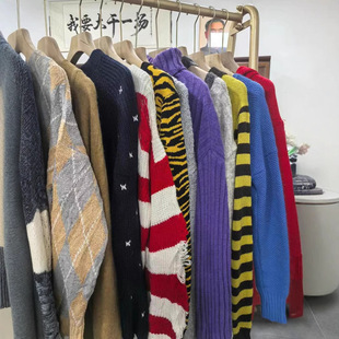Weighing Goods for Tail-End Export Women's Clothing, Low-Price Clothes, Washed Sweaters, Miscellaneous Mixed Batch Cross-Border Knitting
