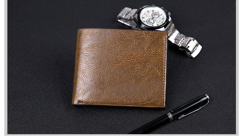 Men's Solid Color Pu Leather Open Small Wallets Long Wallets display picture 2