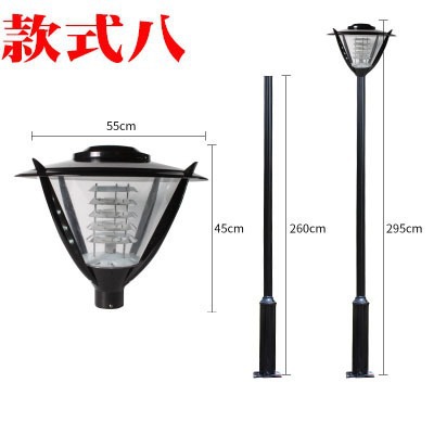Iluminación al aire libre de patio moderno comunidad villa parque LED luz solar super brillante impermeable 3 metros de alto palo luz de paisaje