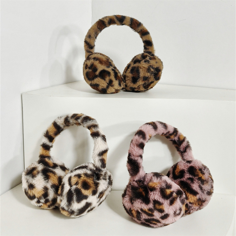 Winter Korean Sweet Cool Leopard Pattern Earmuffs Soft Warm All-match Elegant Plush Earmuffs Ear Protection Ear Warm Windproof Earmuffs Winter Korean Sweet Cool Leopard Pattern Earmuffs Soft Warm All-match Elegant Plush Earmuffs Ear Protection Ear Warm Windproof Earmuffs