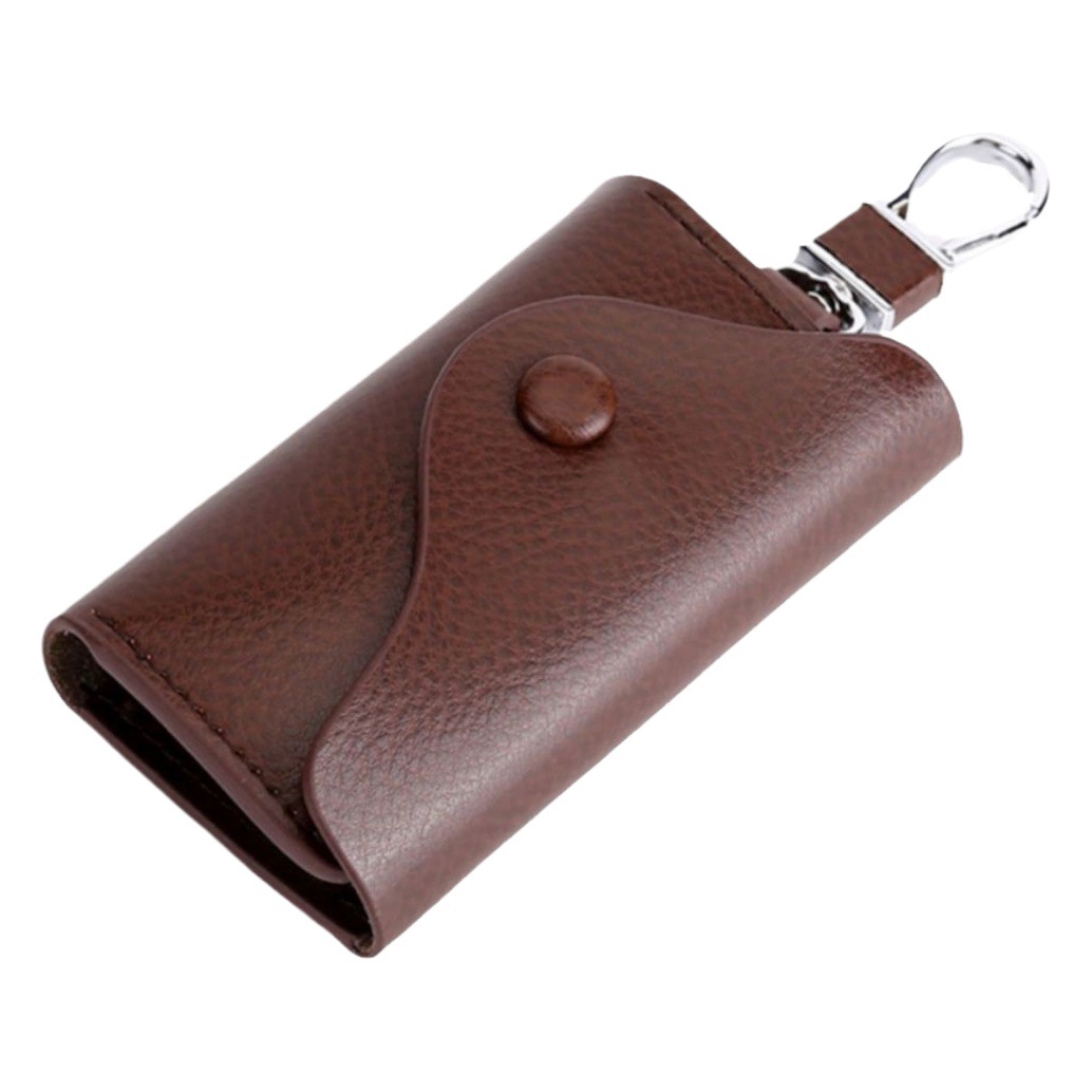 Genuine Leather Car Key Bag Manufacturer Wholesale Large Capacity Multifunctional Waist Padlock Key Bag Simple and Practical Card Holder All in One