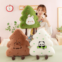 跨境新款圣诞树毛绒玩具过年礼物公仔创意睡觉抱枕玩偶摆件批发