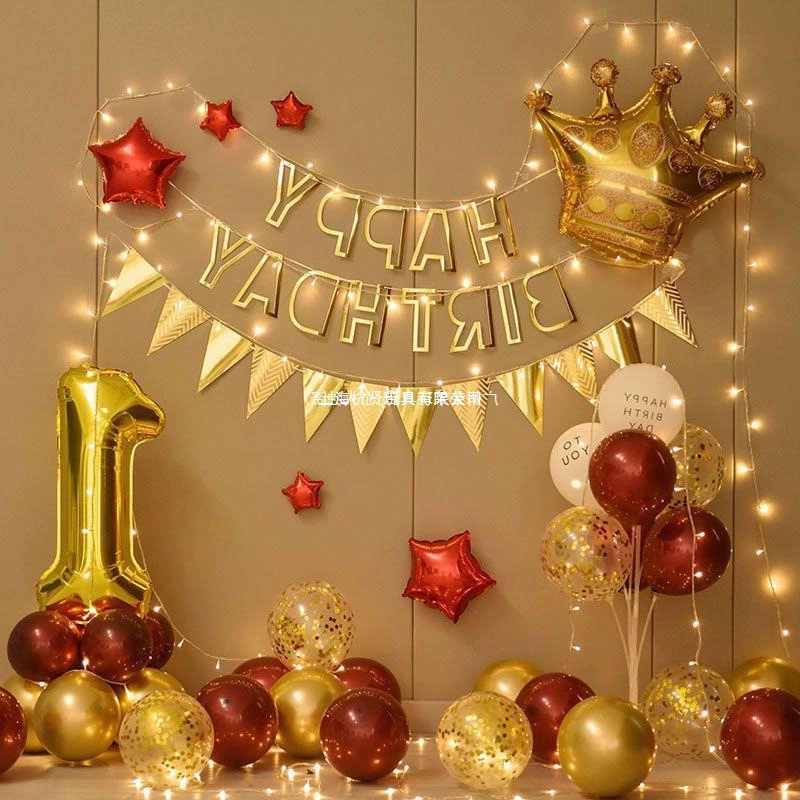 Украшение на первый день рождения для маленькой девочки, воздушный шар, фон, стена, украшение для детской вечеринки для мальчиков, принадлежности для сцены