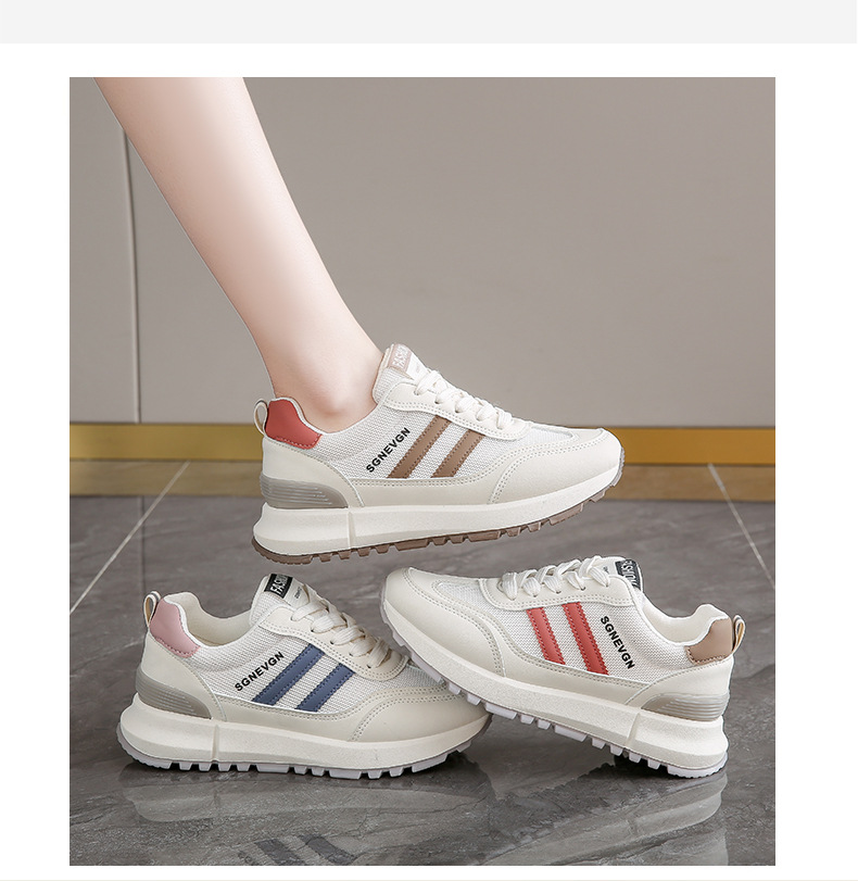 Sapatilhas de desporto em mesh para mulher calçado casual_voghion.com