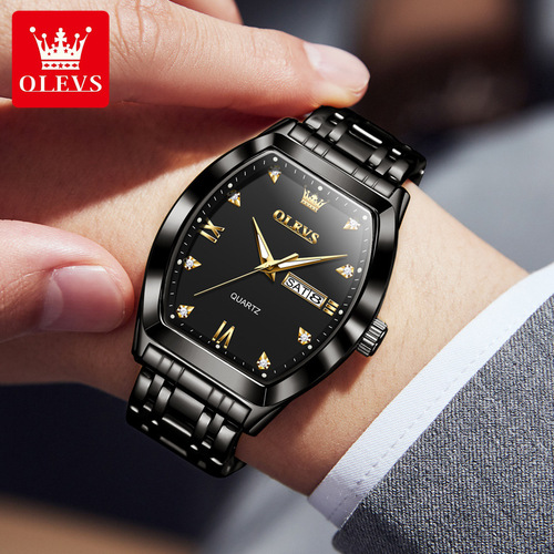Celebrity endorsement Oris watch barrel type dial double calendar quartz watch waterproof luminous men's watch men's watch
