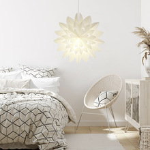 北欧现代纸质灯罩简约吊灯网红吧台创意星星新款卧室创意装饰花瓣