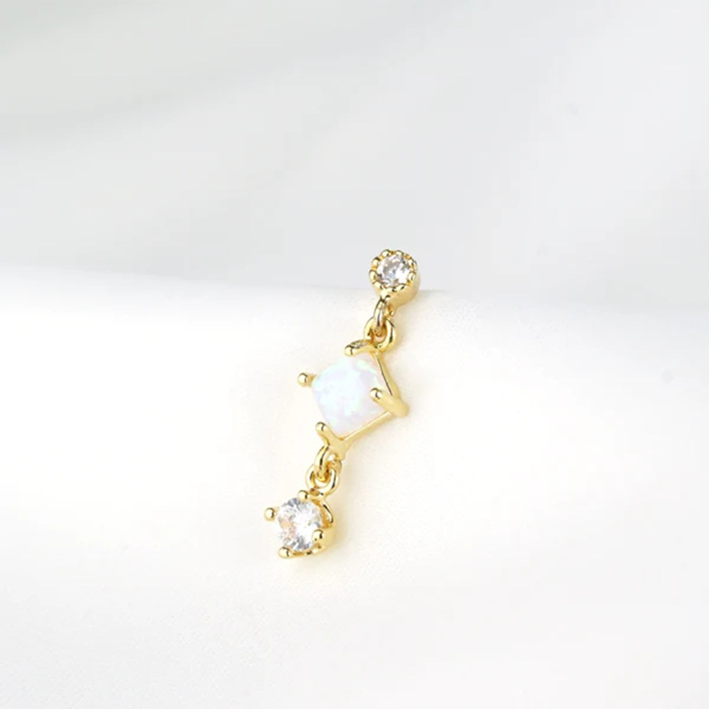 5g Weight Zircon Inlay Material Ear Studs Classification 1 Piece Quantity 1 Piece 925 Sterling Silver Zircon Round Ear Studs