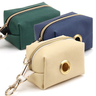 New Waterproof Canvas Portable Dog Feces Bag Pickup Bag Garbage Bag Storage Bag Pickup Bag Quick Match Source Manufacturer