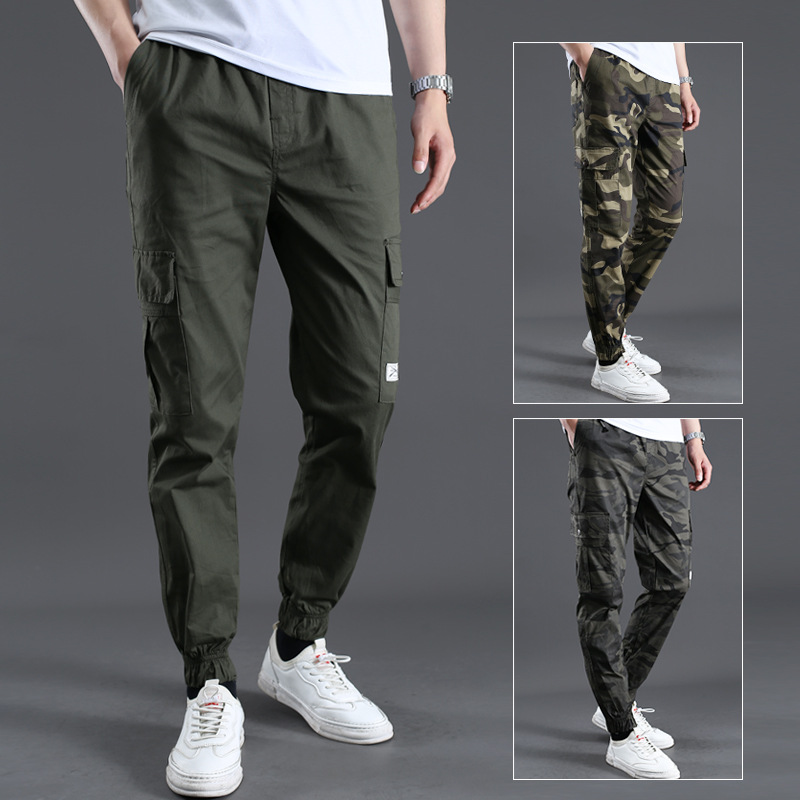 Pantalones de camuflaje al por mayor leggings pantalones de hombre pantalones de trabajo pantalones de primavera y otoño para hombres monos sueltos pantalones casuales elásticos