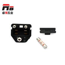 印度标准头带保险丝 内架一体式插头支架 三插电源插头配件批发