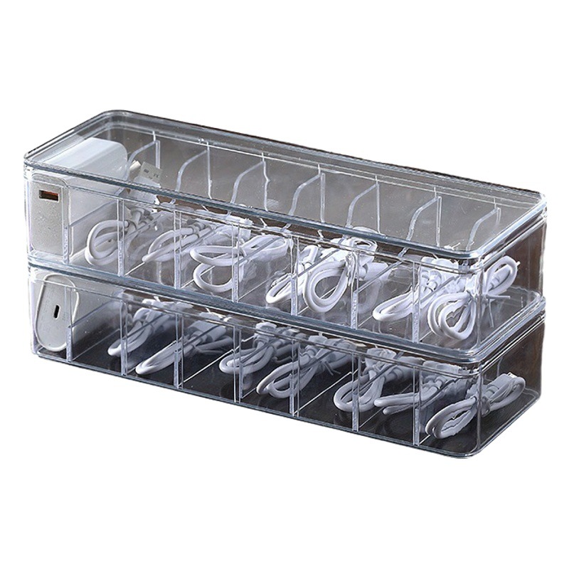 Caja de cable de almacenamiento a prueba de polvo caja de almacenamiento de cable de datos caja de almacenamiento de cable de carga de teléfono móvil