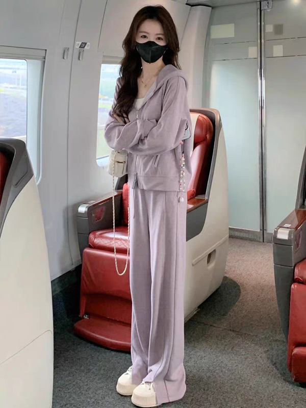 小个子穿搭一整套装女高级感2025新款秋冬休闲时尚运动卫衣早秋季|undefined