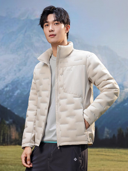 Men's demi-season short keep warm fashionable velvet down jacket