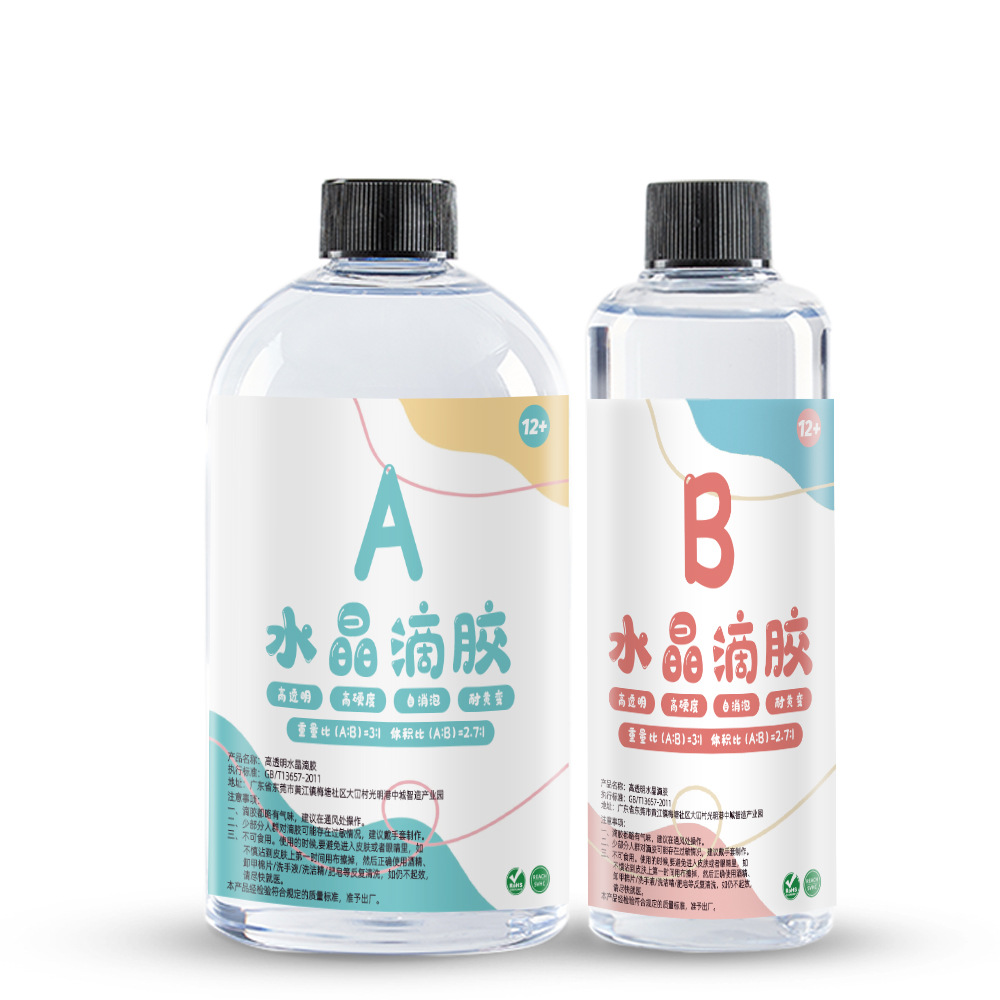 Resina epoxi de alta transparencia 3:1 para mahjong DIY, resina epoxi cristalina, auto-desespumante, resistente al amarilleo para manualidades