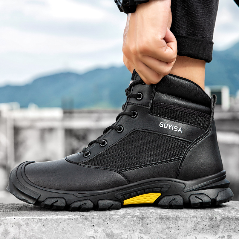 Zapatos de protección laboral anti-Smashing anti-piercing estándar europeo puntera de acero zapatos de trabajo de protección de seguridad para hombres cuatro estaciones cómodas ventas directas de fábrica image 4