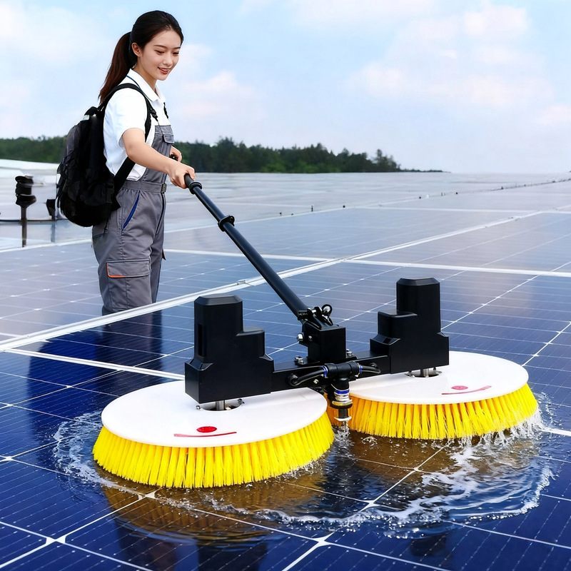 Photovoltaic Panel Cleaning Tool Robot Equipment Solar Panel Double-Head Cleaning Brush Photovoltaic Cleaning Robot