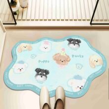 原创跨境代发多巴胺可爱浴室入户门厨房硅藻泥吸水防滑地垫卡通