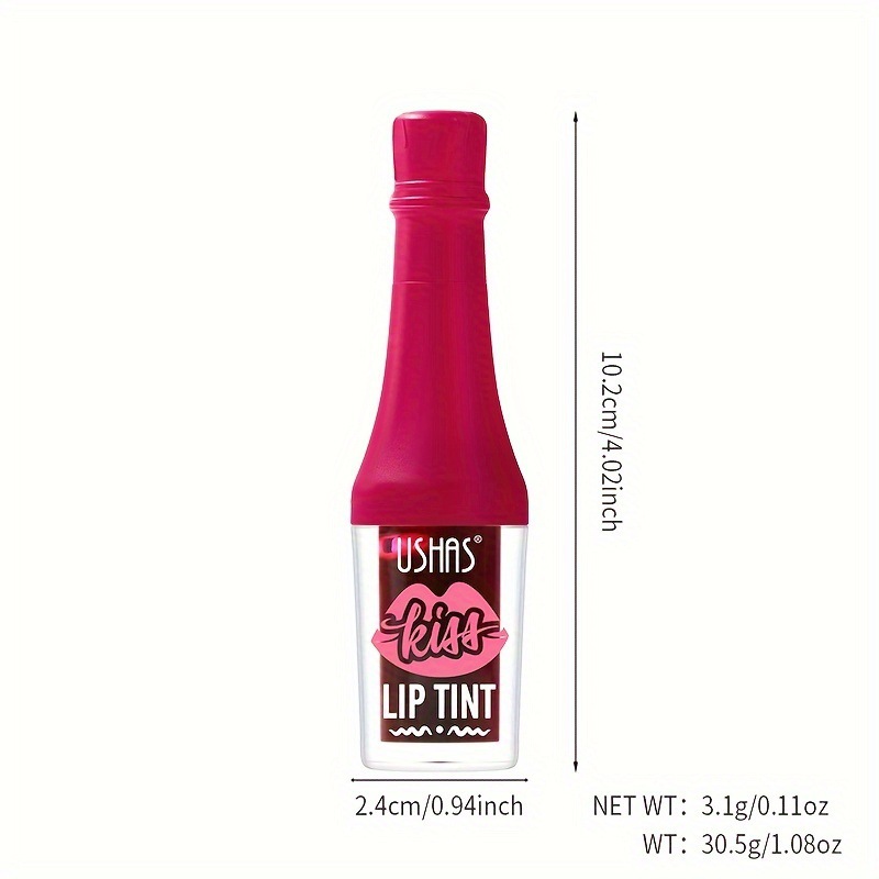 USHAS Brillo de labios de punto transfronterizo europeo y americano, brillo de labios de color duradero, lápiz labial que no se desvanece, esmalte de labios, taza antiadherente LG2511
