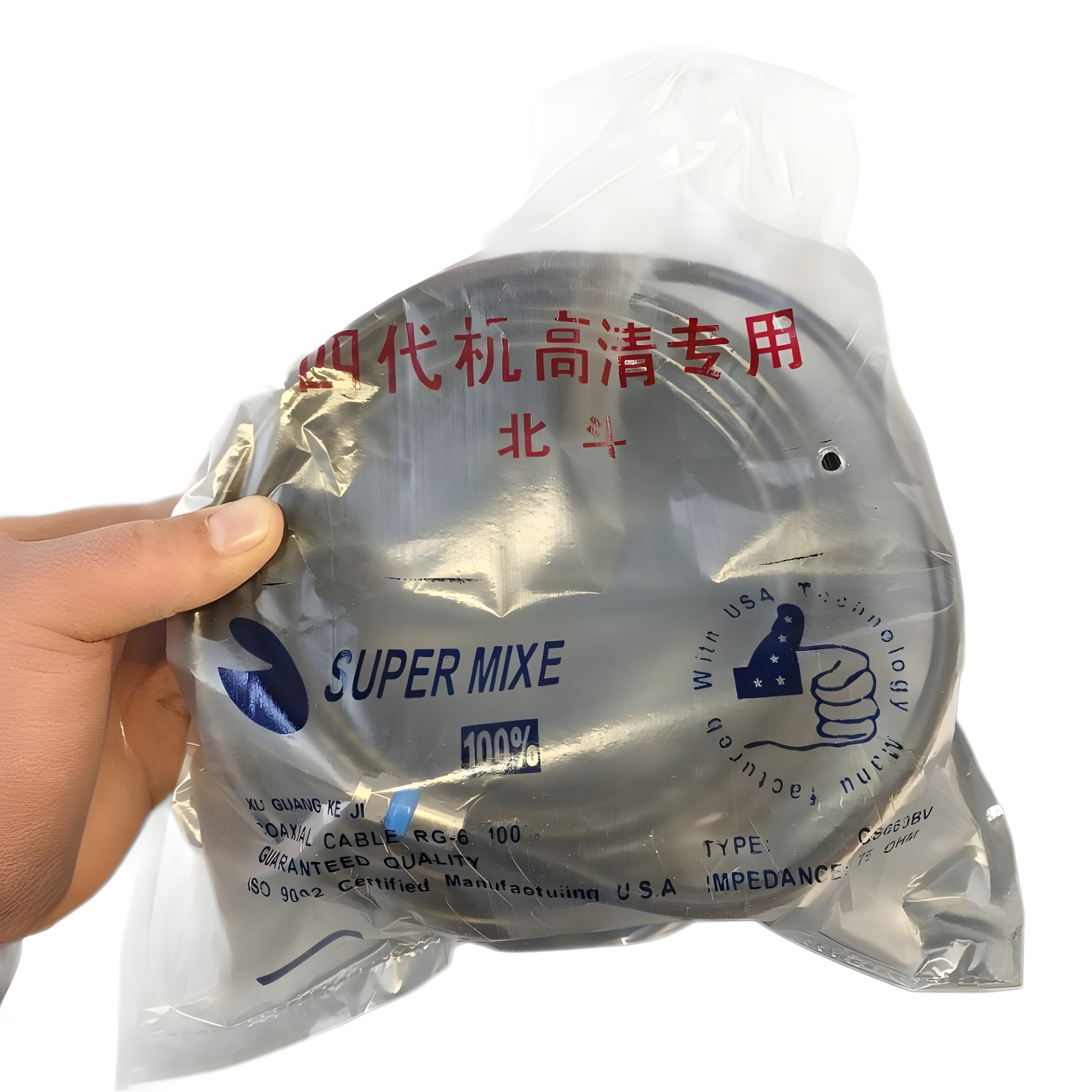 동축 케이블 가정용 작은 냄비 라인 폐쇄 라인 SYWV75-5 TV 라인 F 헤드 마감 라인을 고정 할 수 있습니다.