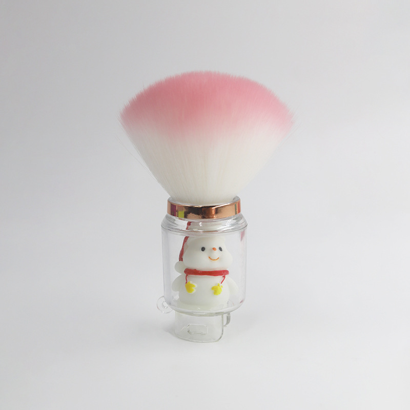 Botella de gas de cristal de color una sola rama de pintura cepillo de blush cepillo de maquillaje de cabeza de hongos herramientas de maquillaje de belleza cepillo de polvo de uñas