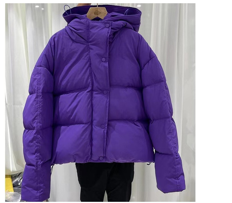 Dames winterjas kort gevoerd losvallend model met capuchon_voghion.com