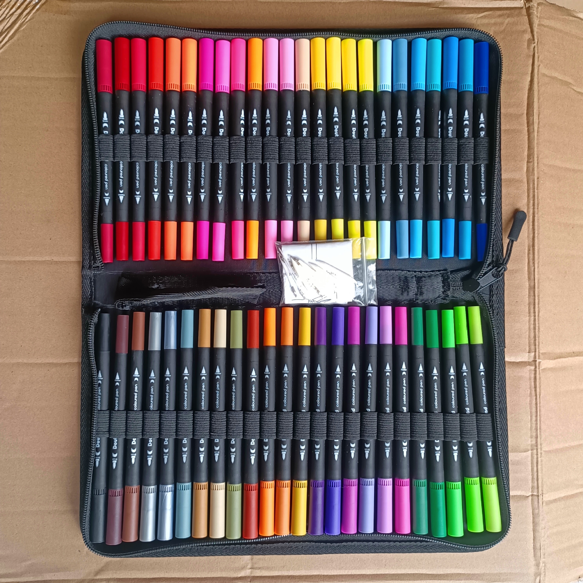 120 color 72 color 60 color de doble cabeza acuarela pluma traje de cabeza suave gancho pluma arte de los niños pintura cepillo pintura material suministros