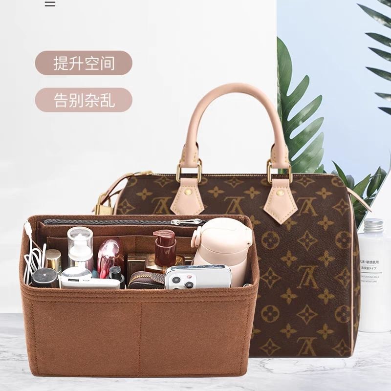Lv Speedy25 Inner Bag Lined 30 35 Storage Boston Pillow Bag Medium Bag Cosmetics Bag