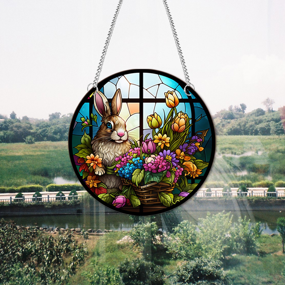95g Weight pendant Home Textiles & Decor Type Acrylic Material Easter Festival Rabbit Pattern Casual, Elegant, Classical Style Easter Casual Elegant Classical Rabbit Arylic Party Supplies Decorations 43