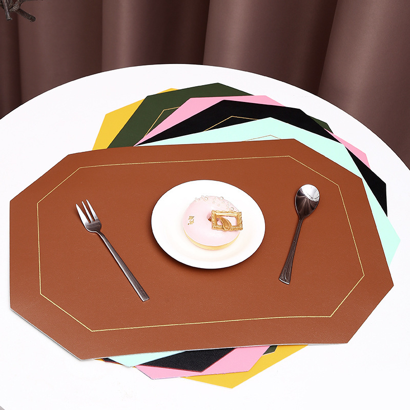 Multi -color optional thickened octagonal leather pad home…