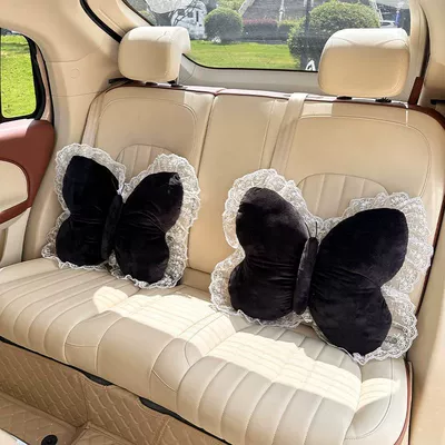and Neck Pillow, Princess Style, Headrest - princess-style-butterfly-shape-black-2-waist-supports-no-specifications