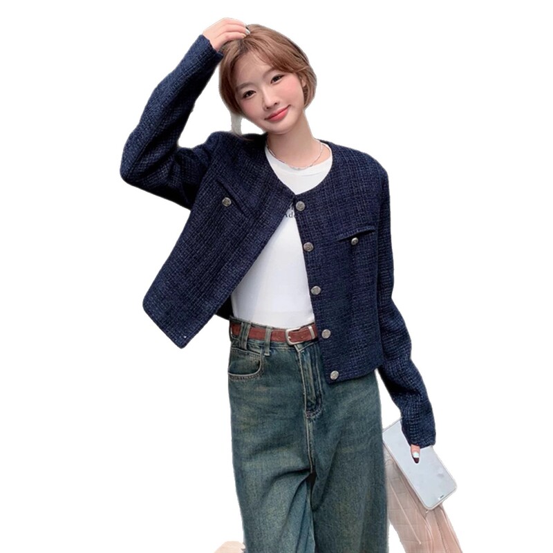 小香风外套女春秋款2025新款复古休闲短款小众气质韩系名媛上衣潮|undefined