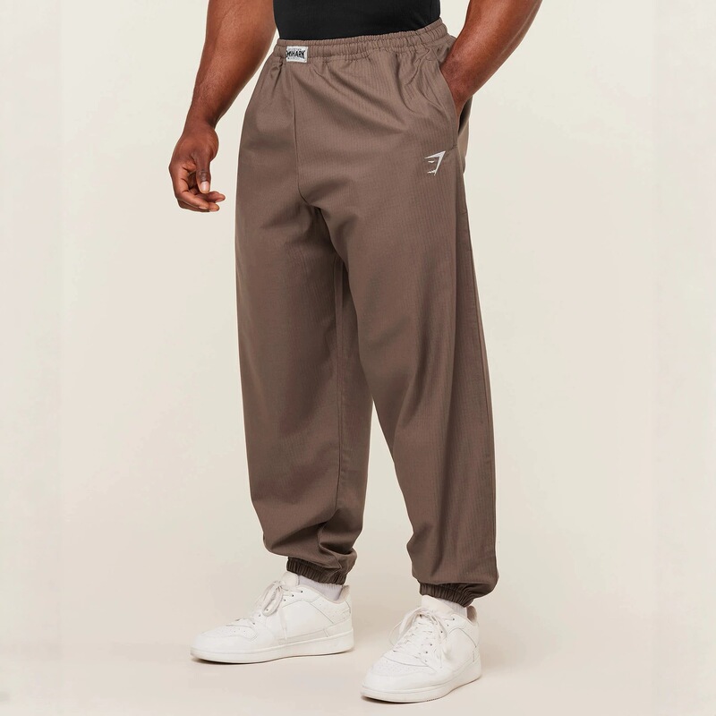 American-Style Trendy Fitness Shark Jogger Pants for Men, Suitable for Gym, Outdoor Jogging, Casual Running, and Loose-Fitting Long Pants