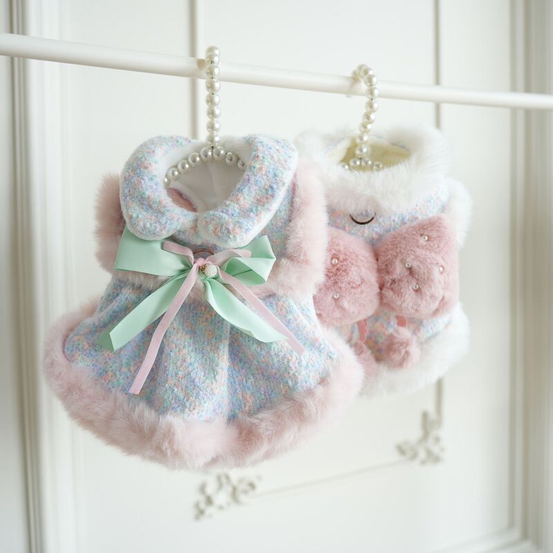 Lollipop Pet Clothes Teddy Clothes Colorful Bow Suit Cotton Coat Autumn and Winter Warm Clothes Dog Clothes Lollipop Pet Clothes Teddy Clothes Colorful Bow Suit Cotton Coat Autumn and Winter Warm Clothes Dog Clothes