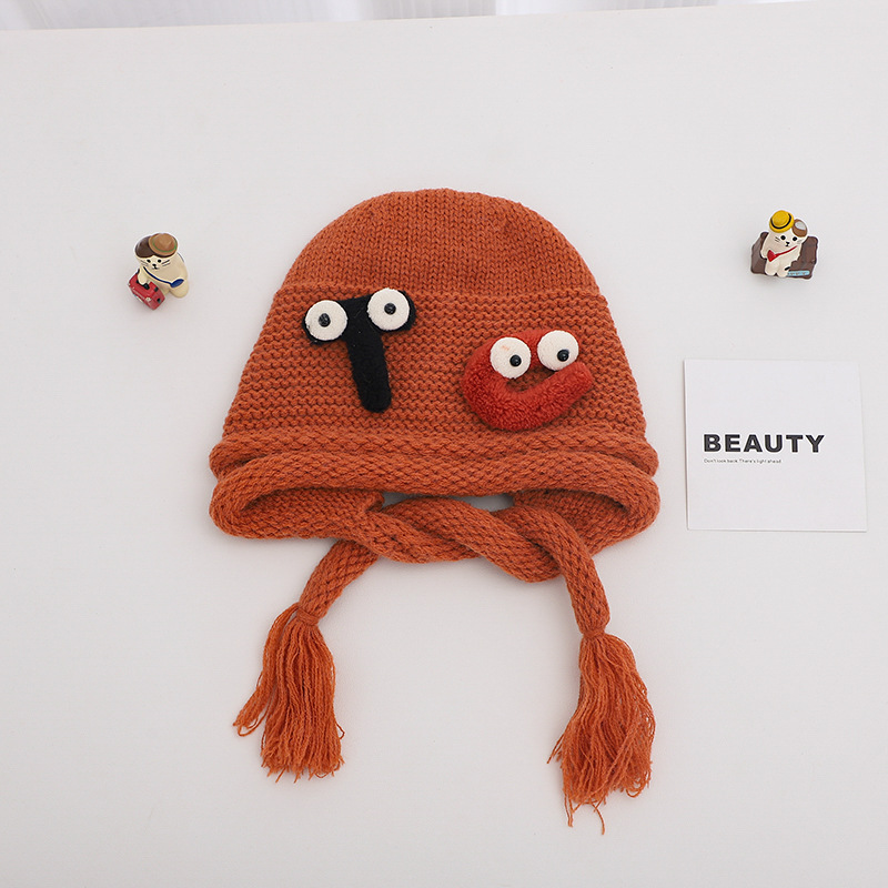 Sombreros infantiles otoño y invierno nuevos bonitos multicolor caliente para hombres y mujeres bebés sombreros de lana a prueba de viento