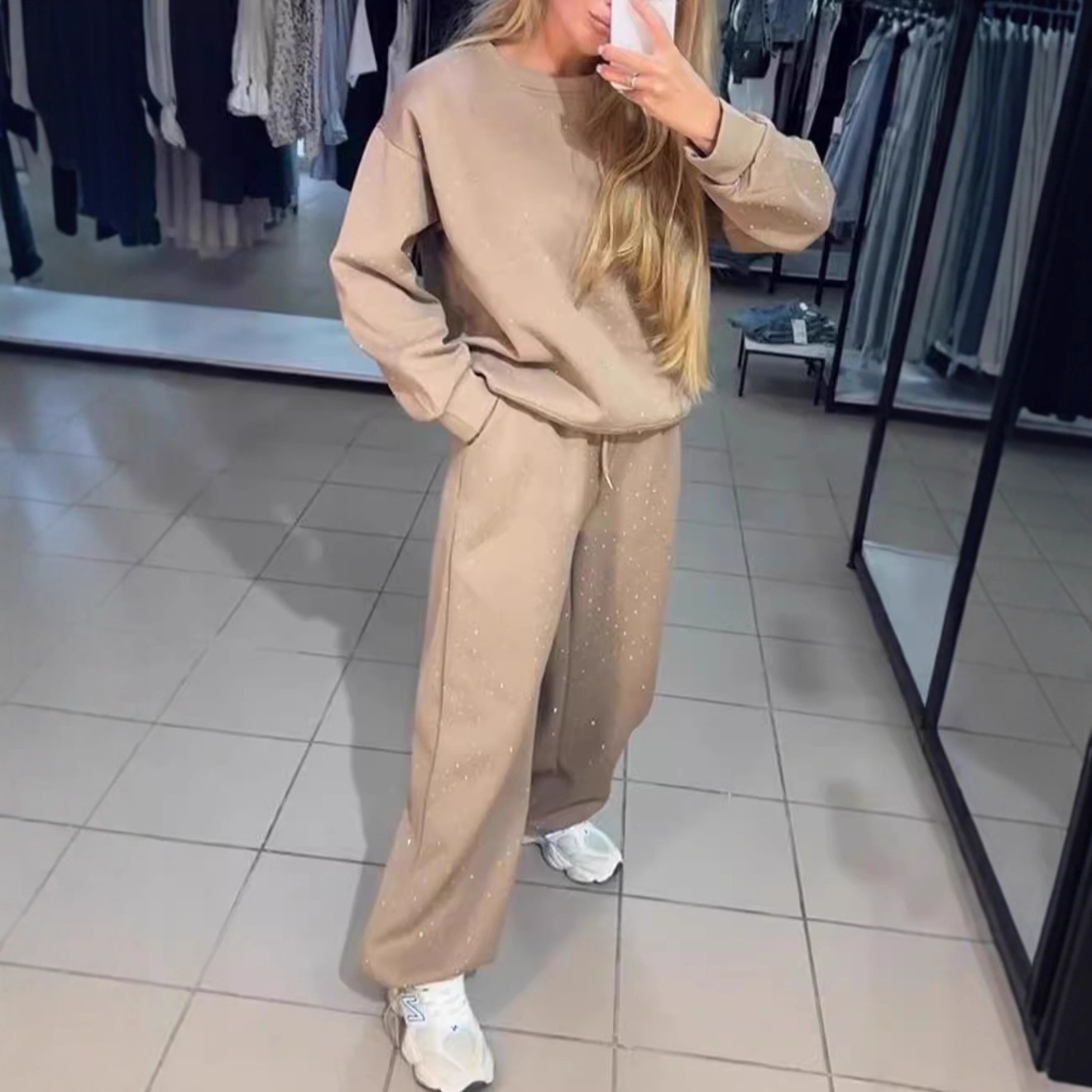 2024 European And American Cross-Border Autumn Winter Hot-Selling Women's Casual Round Neck Long Sleeve Full Body_ecoleips.com