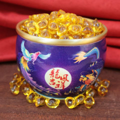 黃銅百福聚財缸彩繪米缸銅香爐擺件聚寶盆工藝品東莞小商品批發