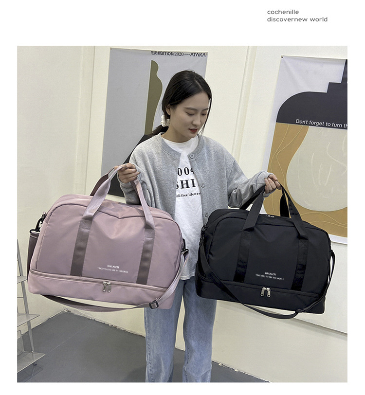 Nouveau sac de voyage décontracté et minimaliste pour femme, sac à main léger, sac de voyage sur courte distance, sac de sport et de fitness de grande capacité_voghion.com