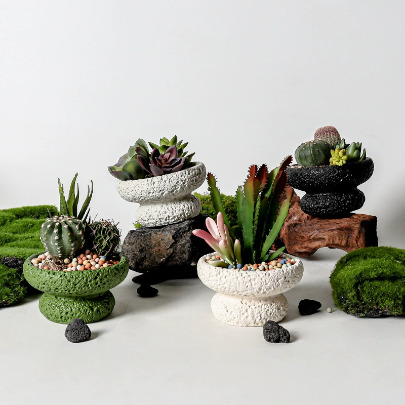 Red Elf Pineapple Fun Bonsai Moss Ball Tray Flower Pot Living Room Office Desktop Succulent Cactus Pot Plant